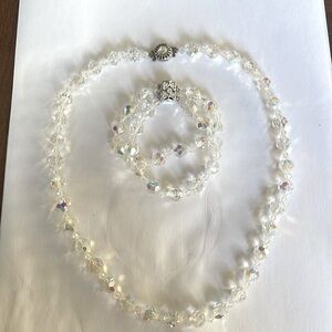 Vintage Auroa Borealis Necklace and bracelet